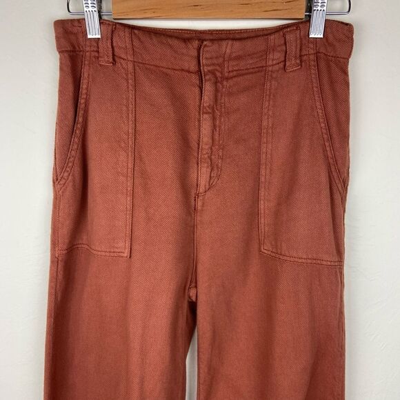Free People Sunday Skies Wide-Leg Pant - Burnt Orange - Picture 4 of 8